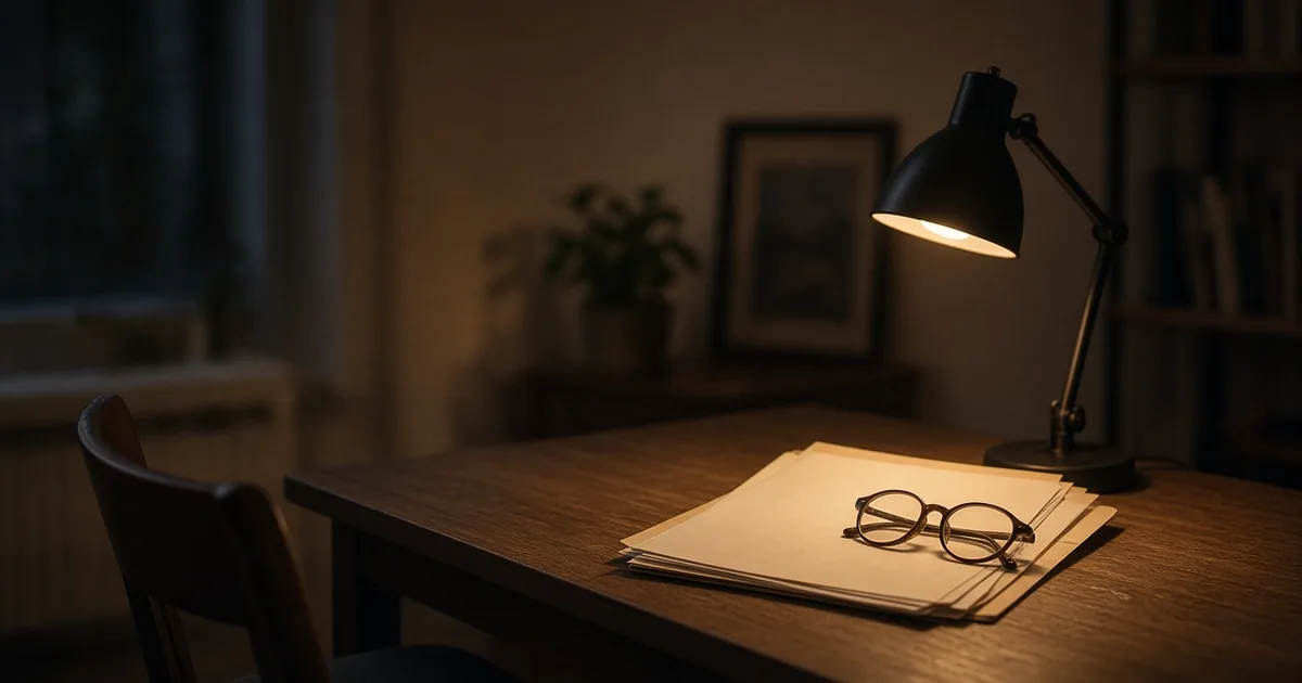 Gratuity on the Death of an Employee in the UAE Reading glasses resting on papers under a desk lamp