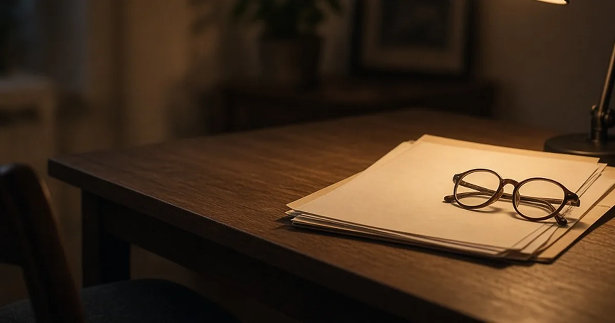 UAE Gratuity 2 Year Cap Explained 2026 Papers and reading glasses on a desk in lamp light