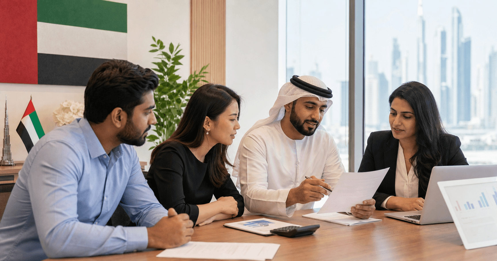 I Resigned Without Another Job Lined Up Person packing up a desk after resigning from a UAE job, with paperwork and a laptop nearby